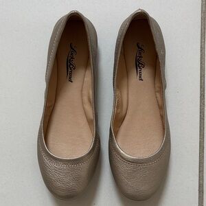 Lucky Brand Shimmering Gold Metallic Slip-On Ballet Flats